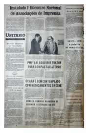 Página do jornal Unitário de julho de 1975
