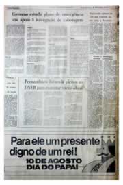 Página do jornal Unitário de agosto de 1975