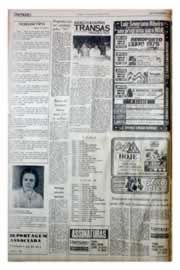 Página do jornal Unitário de agosto de 1975