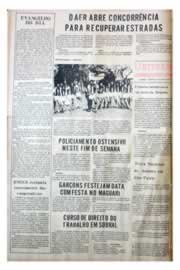 Página do jornal Unitário de agosto de 1975