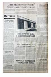 Página do jornal Unitário de agosto de 1975