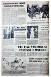 Página do jornal Unitário de novembro de 1975