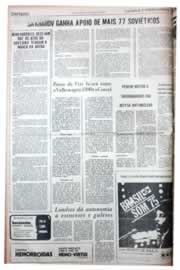 Página do jornal Unitário de novembro de 1975