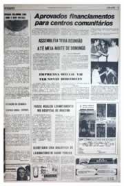 Página do jornal Unitário de novembro de 1975