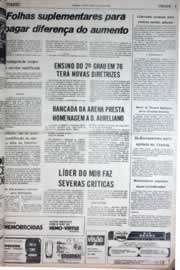 Página do jornal Unitário de novembro de 1975