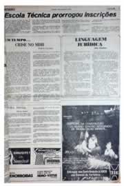 Página do jornal Unitário de novembro de 1975