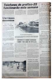 Página do jornal Unitário de dezembro de 1975