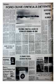 Página do jornal Unitário de dezembro de 1975