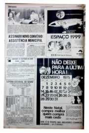 Página do jornal Unitário de dezembro de 1975