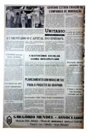 Página do jornal Unitário de dezembro de 1975
