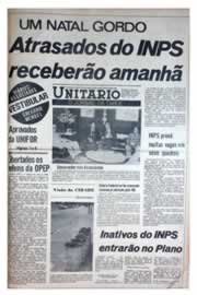 Página do jornal Unitário de dezembro de 1975